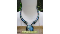 Necklace Wooden Airbrush Fashion Handmade
